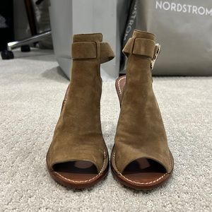 Tan Suede Tory Burch Booties